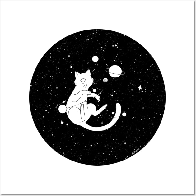 Space Cat Wall Art by Smaugsys Art